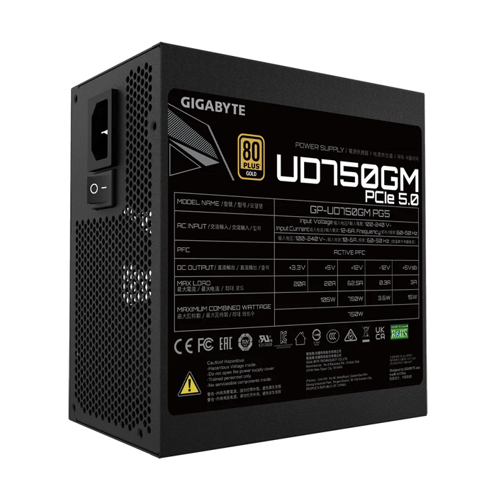 GIGABYTE 750W (PG5) 80 PLUS Gold certified