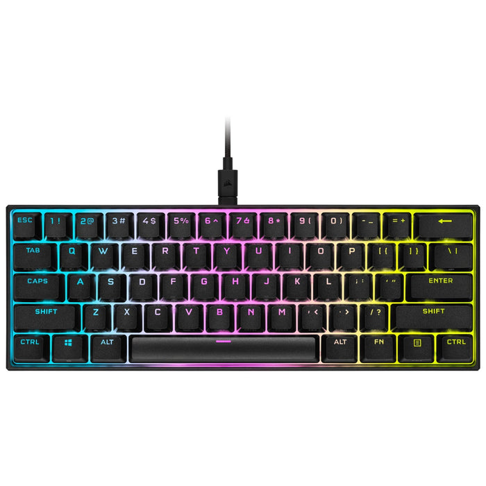 Corsair K65 RGB MINI 60% Mechanical Gaming Keyboard — CHERRY MX SPEED — Black