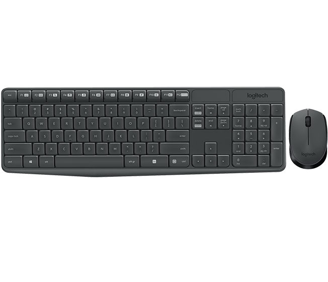 Logitech MK235 Wireless Keyboard & Mouse Combo (Black) - PC Fanatics